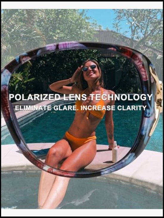 Trendy Oversized Polarized Sunglasses UV400 Protection for Women